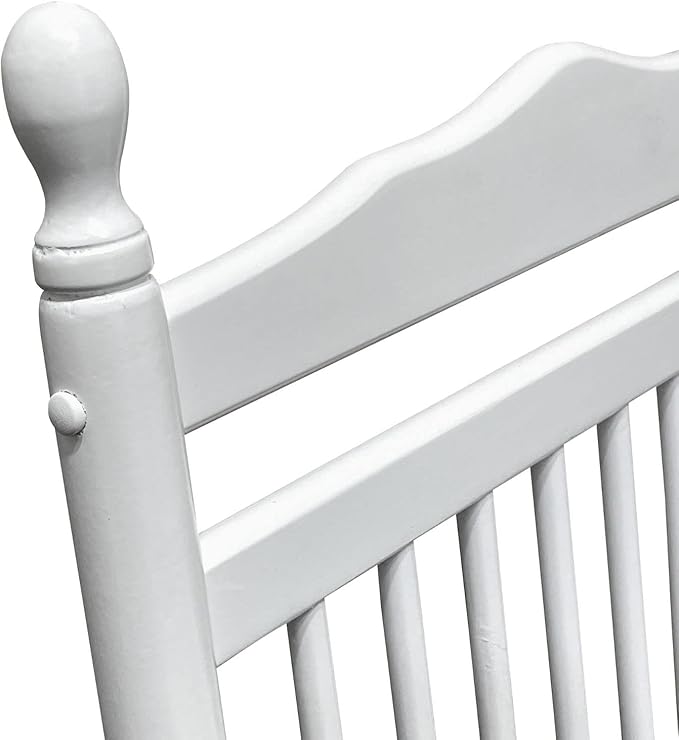 Rocking Solid Wood Chair, Front Porch Rocker for Adult, Load Bearing 280 lbs