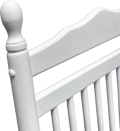 Rocking Solid Wood Chair, Front Porch Rocker for Adult, Load Bearing 280 lbs