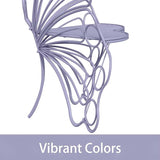 Purple Cute Butterfly Benches for Outdoors, Pretty Garden Bench & 50" Metal Outside Bench - Photo 6