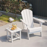Folding Adirondack Chairs with Cup Holders, Set of 6 HDPE Plastic Outdoor Chairs, Weather Resistant, Real Wood Look - Photo 9