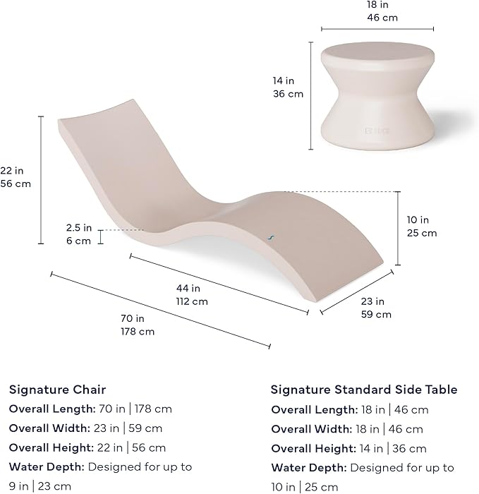 Ledge Lounger Oasis Bundle 2 Chaises + 1 Side Table no Hole - Photo 6
