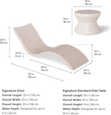 Ledge Lounger Oasis Bundle 2 Chaises + 1 Side Table no Hole - Photo 6