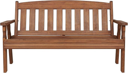 Amish Casual Outdoor Heavy Duty 800 LB Mission Pressure Treated Garden Bench(5 Foot, Oak Stain)