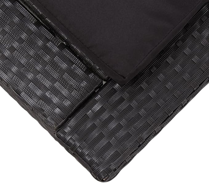 Outdoor Patio Chaise,Sunbathing Chairs,Lounge Chair Adjustable Reclining,Pool Lounger for Poolside,Deck,Backyard, Sunbed with Cushion Black Poly Rattan