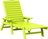 WestinTrends Malibu Poly Reclining Chaise Lounge (Set of 2) Lime - Photo 6
