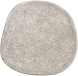 Pemberly Row 42-Inch Round Outdoor Coffee Table, Light Gray Concrete Stone, Plinth-Style Base, Smooth Finish - Photo 4