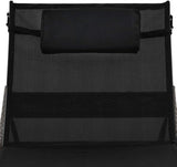 Adjustable Chaise Lounge, 83.9"x27.6"x36" Brown PE Rattan Lounger w/Pillow, Textilene Fabric - Photo 6