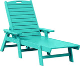 WestinTrends Malibu Poly Reclining Chaise Lounge Turquoise - Photo 3