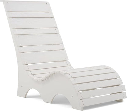 Pool Lounge Chairs Set of 2 for Baja Shelf, Ergonomic S-Contour Pool Lounger for Ultimate Comfort, HDPS Non-Absorbent Material Pool Chairs with Unique M-Shape Base Anti-Float for Patio (White)