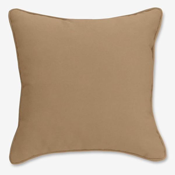 BrylaneHome 20" Square Throw Pillow - Patio & Outdoor - Water, Stain & Fade Resistant - Khaki - Photo 1