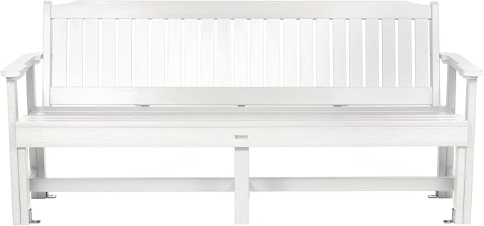 Sequoia Professional CM-BENSQ62-WHE Commercial Grade Exeter 6 Foot Garden Bench, White