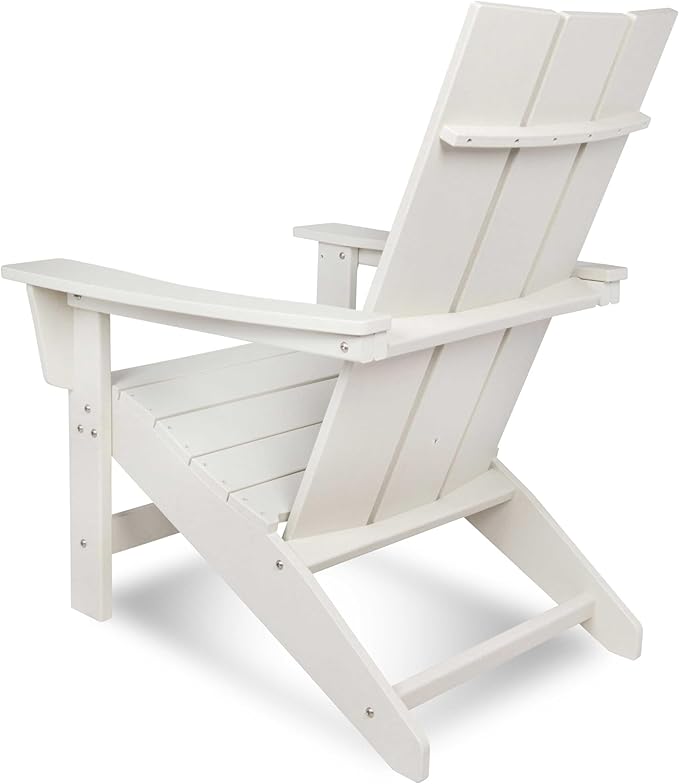 Shine Company Coastal Modern All-Weather Adirondack Chair, White