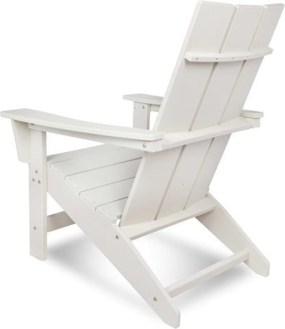 Shine Company Coastal Modern All-Weather Adirondack Chair, White