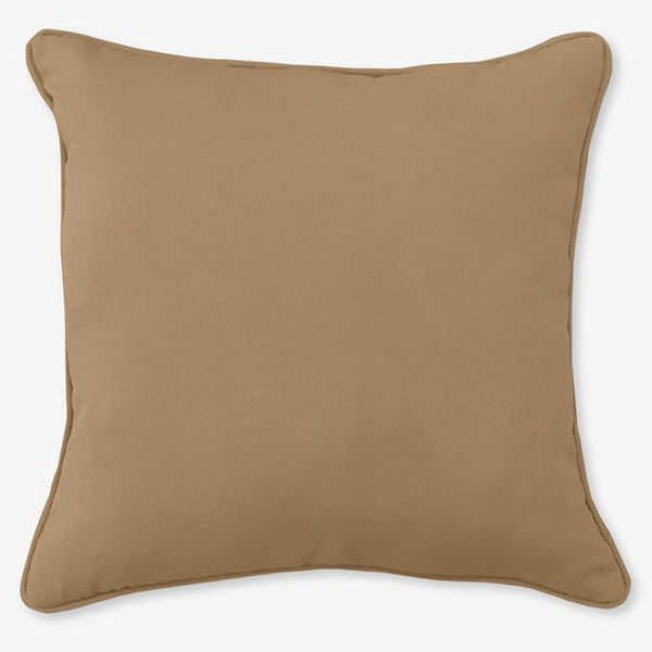 BrylaneHome 16" Square Toss Pillow - Patio & Outdoor - Patio & Outdoor - Water, Stain & Fade Resistant - Khaki - Photo 1