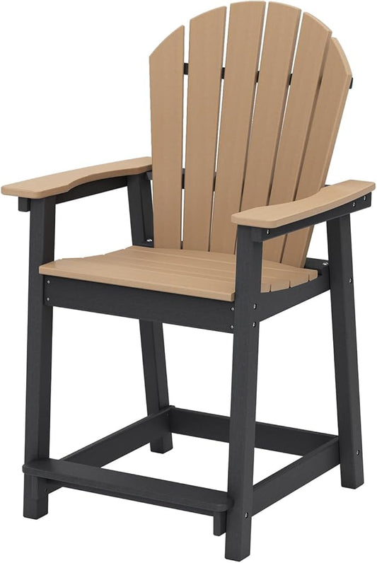 OTSUN Tall Modern Adirondack Chair, All Weather HDPE Bar Height Adirondack Stools Widened Durable Design for Porch Patio Yard Lawn Fire Pit Bistro Basement Indoors & Outdoors
