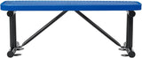 Global Industrial 4'L Heavy Duty Expanded Metal Mesh Flat Bench with Steel Frame, Portable Outdoor Bench - Photo 3