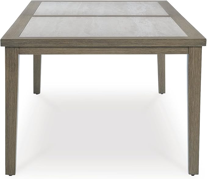 Signature Design by Ashley Rainier Ranch Contemporary Sintered Stone Tabletop Outdoor Dining Table with 4 Legs - Photo 7