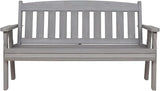 Amish Casual Heavy Duty 800 Lb Mission Treated Garden Bench, 5-Foot, Semi Solid Grey Stain - Photo 1