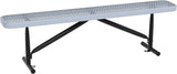 6FT Metal Park Bench for Outside, All-Weather Thermoplastic Coating Outdoor Bench with Anchor - Photo 1