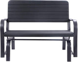 HAPPYGRILL Outdoor Swing Glider Bench, Patio Loveseat Chair with Steel Frame - Photo 4