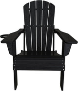 Plawdlik Folding Adirondack Chair, Cup Holder, SGS Tested - Photo 9