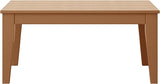 WestinTrends Malibu Low Outdoor HDPE Patio Rectangle Coffee Table, Teak - Photo 3