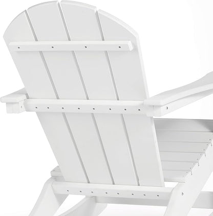 WO WESTIN OUTDOOR HDPE Laguna Outdoor Rocking Poly Adirondack Chair (Set of 2), White