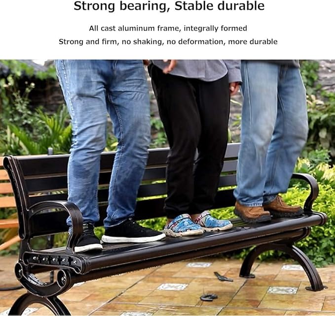 Outdoor Garden Bench Garden Bench Outdoor Park Terrace Bench Metal Garden Bench Courtyard Decorative Bench for Porch,Lawn,Yard