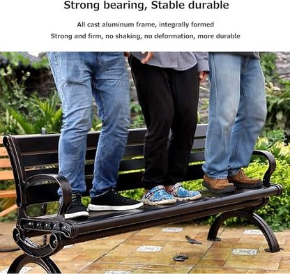 Outdoor Garden Bench Garden Bench Outdoor Park Terrace Bench Metal Garden Bench Courtyard Decorative Bench for Porch,Lawn,Yard