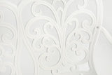Patio Garden Bench Metal Park Bench Cast Aluminum Outdoor Furniture with Floral Rose for Patio,Park,Lawn,Yard White - Photo 3
