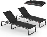Aluminum Chaise Lounge Outdoor Set of 2 - Photo 1