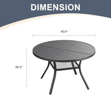 VICLLAX 40.6" Round Patio Dining Table for 4 - Photo 3