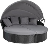 SUNCROWN Outdoor Patio Round Daybed with Retractable Canopy - Photo 8