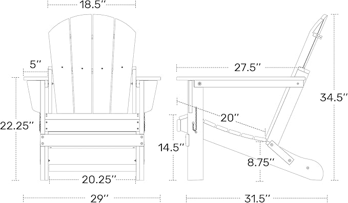 WO WESTIN OUTDOOR HDPE Laguna Outdoor Folding Poly Adirondack Chair (Set of 8),Lime