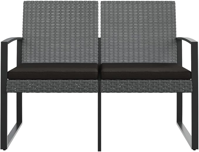 2-Seater Garden Bench, Outdoor Patio Loveseat with Cushions - Photo 4