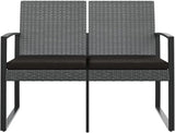 2-Seater Garden Bench, Outdoor Patio Loveseat with Cushions - Photo 4