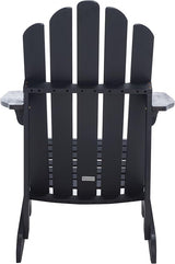 SAFAVIEH Outdoor Collection Topher Black Slatted Adirondack Chair - Photo 5