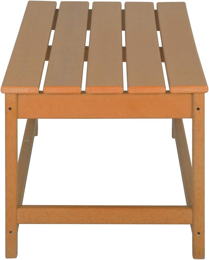 WO WESTIN OUTDOOR HDPE Laguna Outdoor Poly Adirondack Coffee Table, Orange