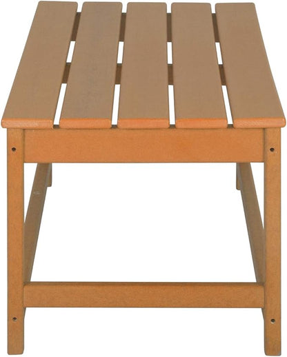 WO WESTIN OUTDOOR HDPE Laguna Outdoor Poly Adirondack Coffee Table, Orange