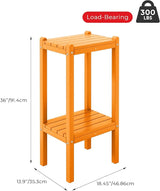 Costaelm Outdoor Side Table, 2-Tier Small Patio Coffee Tables for Outside, Outdoor End Tables for Patio - Photo 2