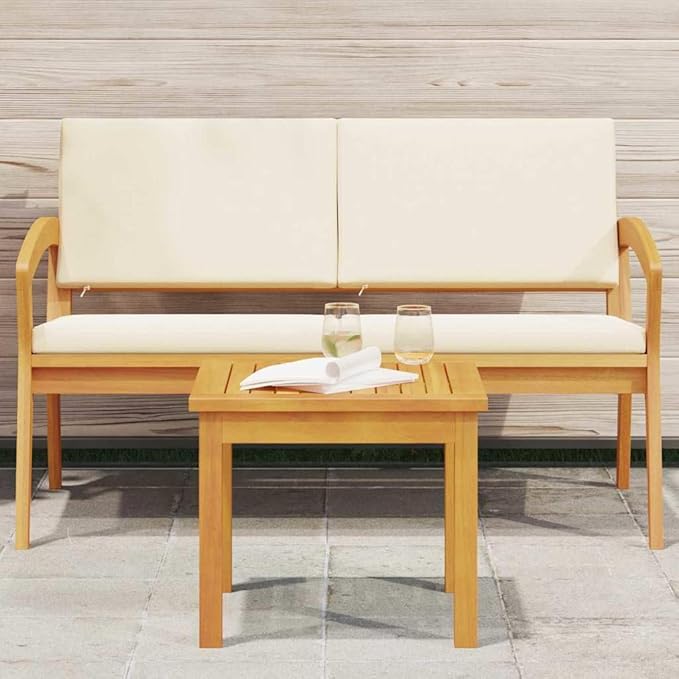 18" Acacia Wood Square Side Table, Natural Oil Finish, Sturdy Post Legs, Easy Assembly, Patio/Garden/Balcony - Photo 4