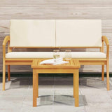 18" Acacia Wood Square Side Table, Natural Oil Finish, Sturdy Post Legs, Easy Assembly, Patio/Garden/Balcony - Photo 4