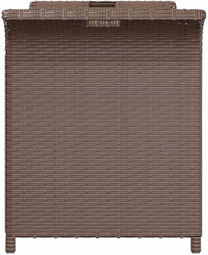 Garden Bench Deck Bench Patio Bench with Cushion Brown 45.7"x18.1"x22.4" Poly Rattan