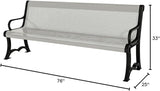 COATEDOUTDOORFURNITURE Coated Outdoor Furniture Heavy-Duty Outdoor Bench Thermoplastic Coated, Punched Steel - Photo 2