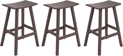 WestinTrends Malibu Malibu 29 Inch High Backless Seat Bar Stools (Set of 3), Dark Brown