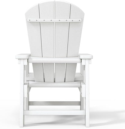 WestinTrends Malibu Kids Outdoor HDPE Adirondack Plastic Patio Chair, White