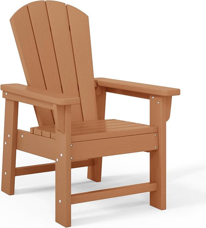 Costaelm Kids Lawn Chair, Toddler Outdoor Chair Kids Patio Furniture and Outdoor Children Picnic Activity Modern Adirondack Chairs for Garden, Patio, Backyard & Beach, Teak