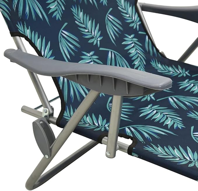 Foldable Sun Lounger with Canopy, Outdoor Sunbed with Adjustable Backrest - Photo 6