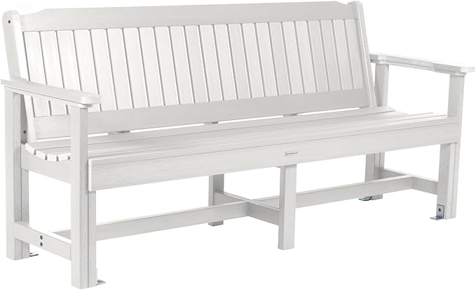 Sequoia Professional CM-BENSQ62-WHE Commercial Grade Exeter 6 Foot Garden Bench, White