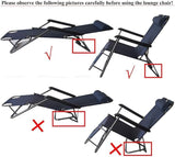 Patio Lounge Chair, Portable Folding Outdoor Patio Lounge Chairs Sun Pool Lawn Chaise with Pillow for Outdoor Camping - Photo 5